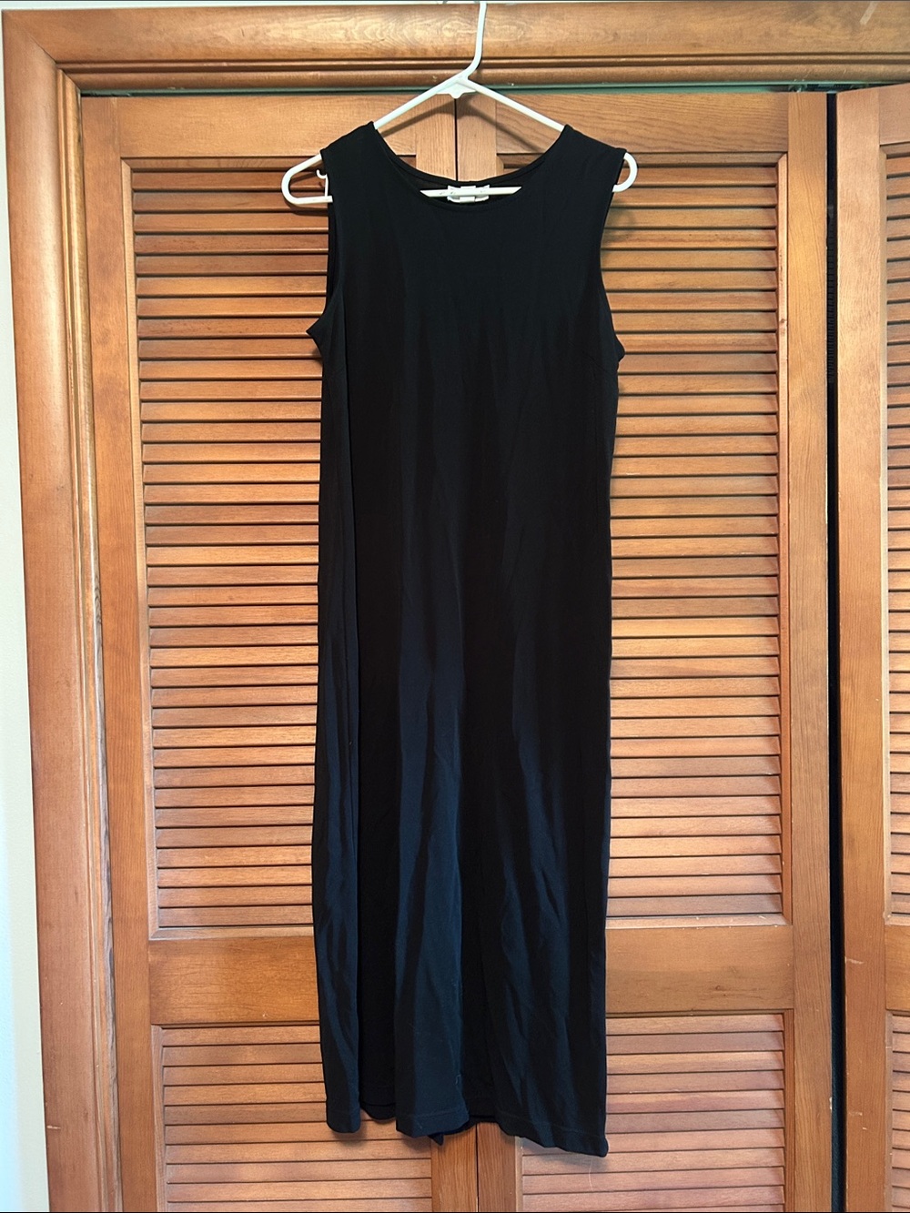 Talbots Black Sleeveless Midi Dress